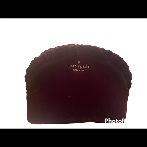 kate spade Handbags - New Kate Spade Marcy down place velvet pouch clutch deep plum